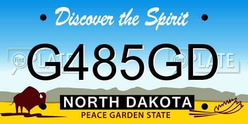 G485GD North Dakota License Plate