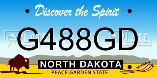 G488GD North Dakota License Plate