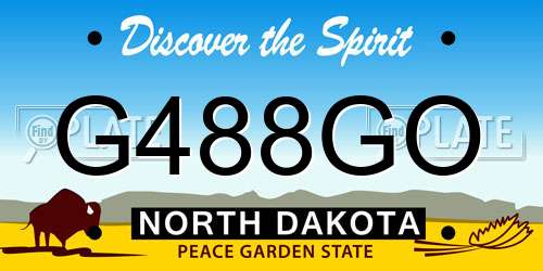 G488GO North Dakota License Plate
