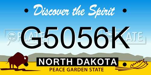G5056K North Dakota License Plate