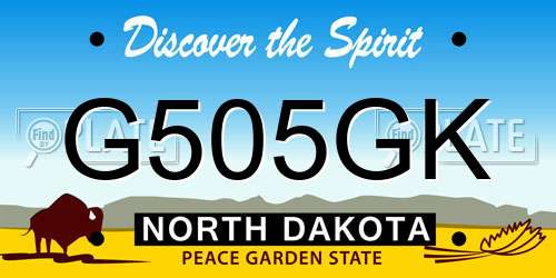 G505GK North Dakota License Plate