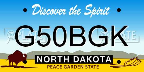 G50BGK North Dakota License Plate