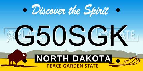 G50SGK North Dakota License Plate
