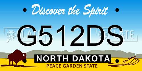 G512DS North Dakota License Plate