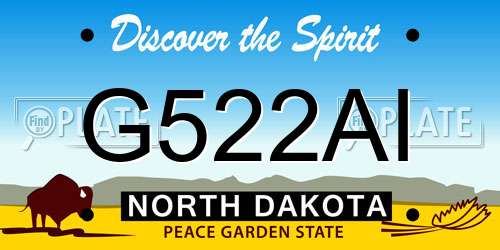 G522AI North Dakota License Plate