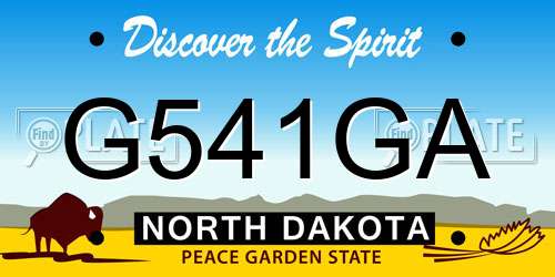 G541GA North Dakota License Plate