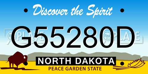 G55280D North Dakota License Plate