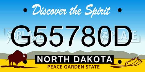 G55780D North Dakota License Plate