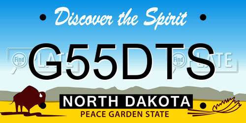 G55DTS North Dakota License Plate
