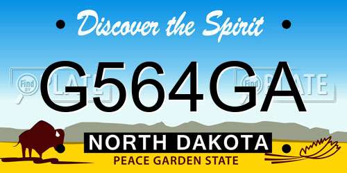 G564GA North Dakota License Plate