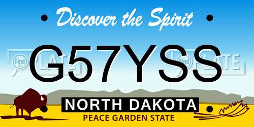 G57YSS North Dakota License Plate