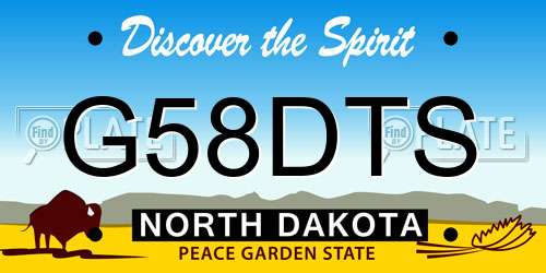 G58DTS North Dakota License Plate