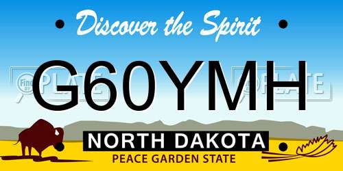 G60YMH North Dakota License Plate