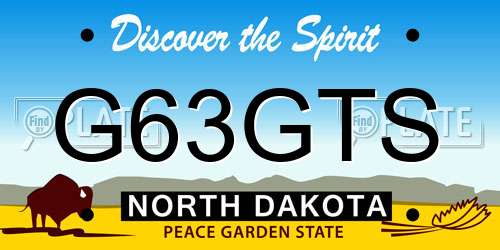 G63GTS North Dakota License Plate