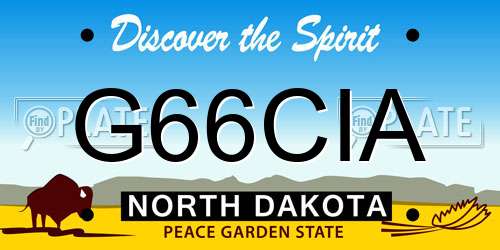 G66CIA North Dakota License Plate