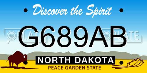 G689AB North Dakota License Plate