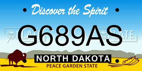G689AS North Dakota License Plate