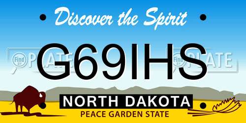 G69IHS North Dakota License Plate
