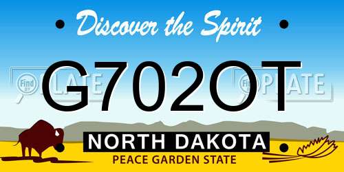 G702OT North Dakota License Plate