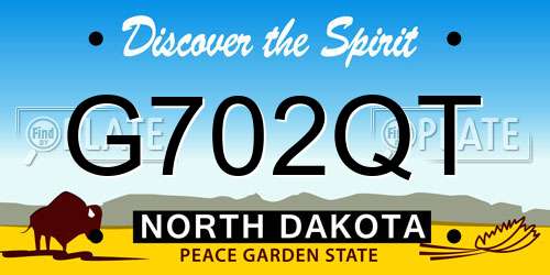 G702QT North Dakota License Plate
