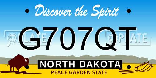 G707QT North Dakota License Plate