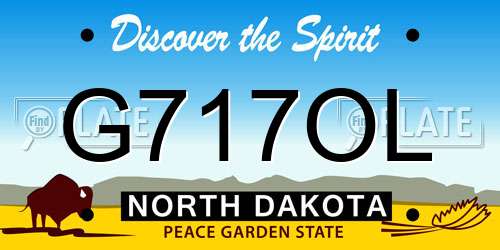 G717OL North Dakota License Plate