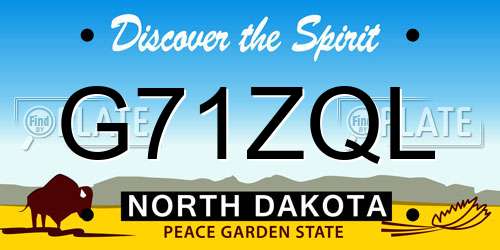 G71ZQL North Dakota License Plate