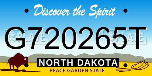 G720265T North Dakota License Plate