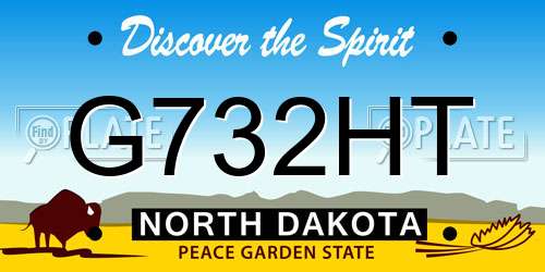 G732HT North Dakota License Plate