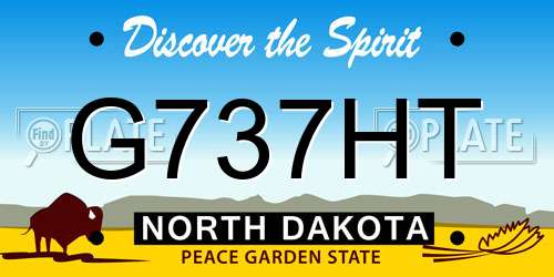 G737HT North Dakota License Plate