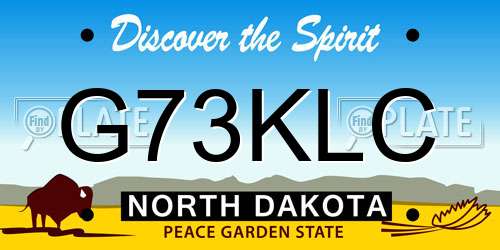 G73KLC North Dakota License Plate
