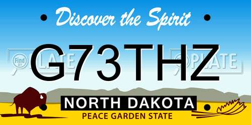 G73THZ North Dakota License Plate