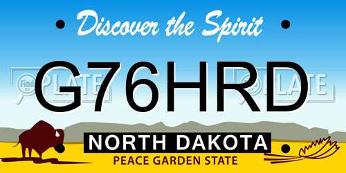 G76HRD North Dakota License Plate