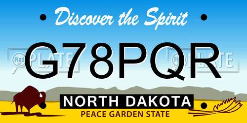 G78PQR North Dakota License Plate