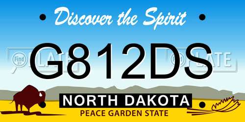 G812DS North Dakota License Plate