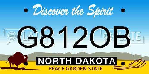 G812OB North Dakota License Plate