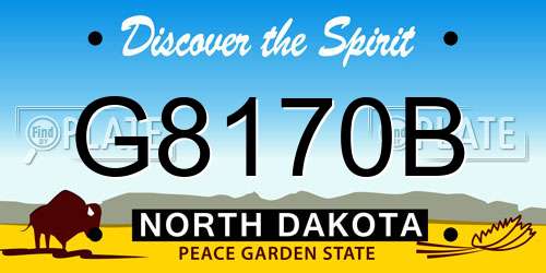 G8170B North Dakota License Plate