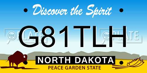 G81TLH North Dakota License Plate