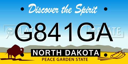 G841GA North Dakota License Plate
