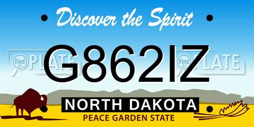G862IZ North Dakota License Plate