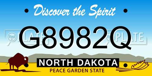 G8982Q North Dakota License Plate
