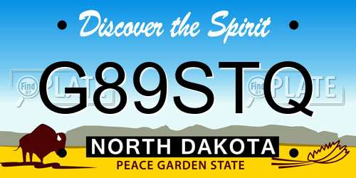 G89STQ North Dakota License Plate