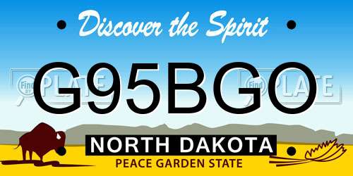 G95BGO North Dakota License Plate