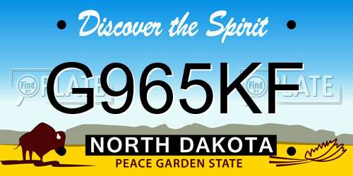 G965KF North Dakota License Plate