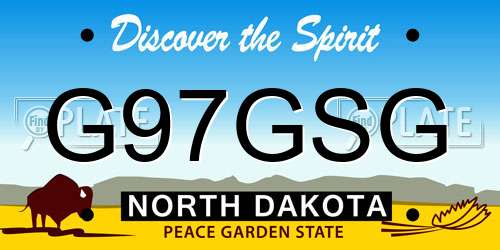 G97GSG North Dakota License Plate