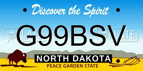 G99BSV North Dakota License Plate