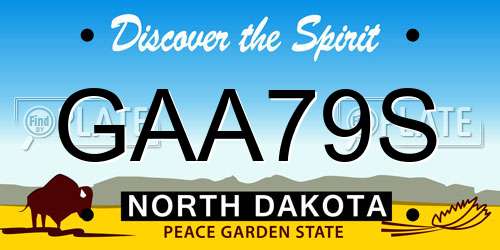 GAA79S North Dakota License Plate