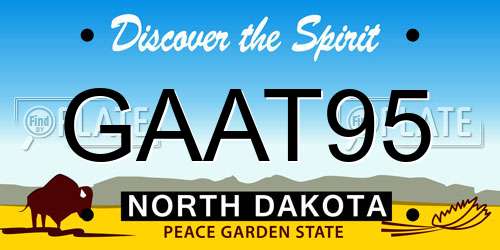 GAAT95 North Dakota License Plate