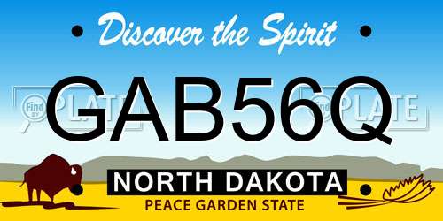 GAB56Q North Dakota License Plate
