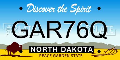 GAR76Q North Dakota License Plate